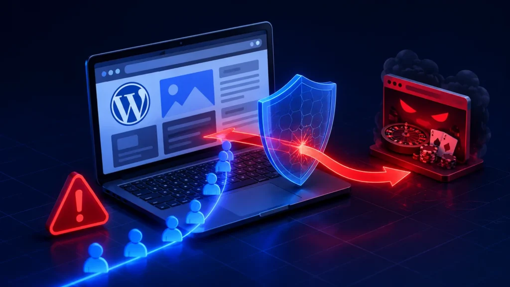 ตัวอย่างเคส: เว็บ WordPress โดน Redirect ไปเว็บพนัน